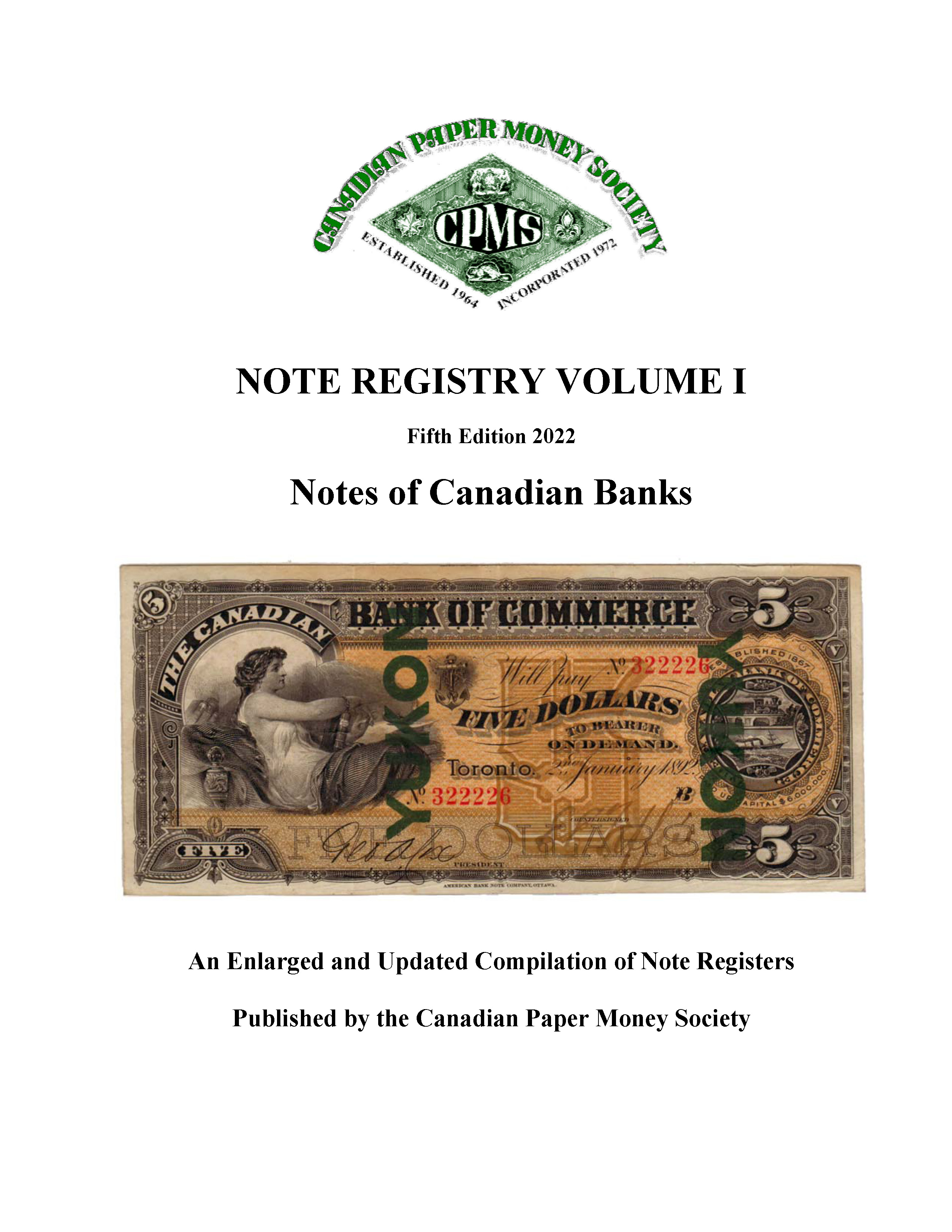 Canadian Paper Money Society Note Registry